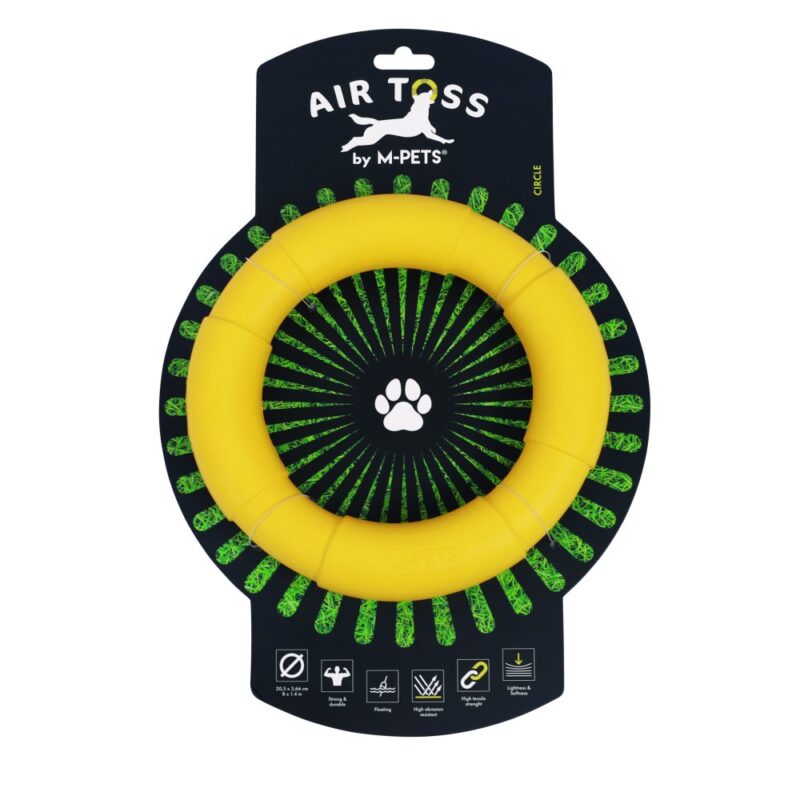 אייר טוז גלגל זריקה צף לכלב - צהוב